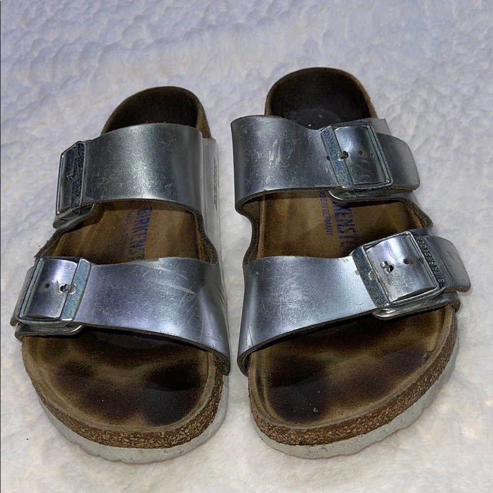 Birkenstock Silver Arizona Sandals